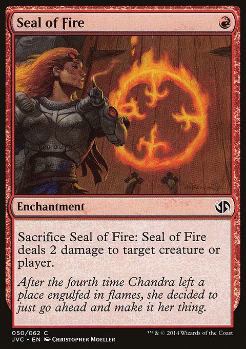 Seal of Fire, Duel Decks Anthology: Jace vs. Chandra #50, Magic: The Gathering card