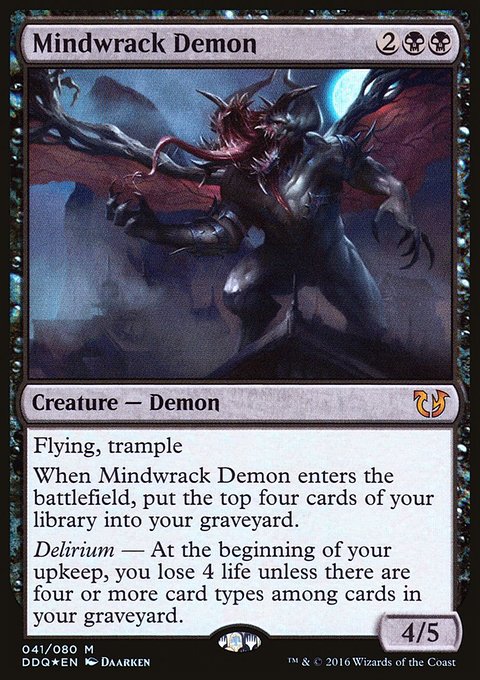 Mindwrack Demon, Duel Decks: Blessed vs. Cursed #41, Magic: The Gathering card