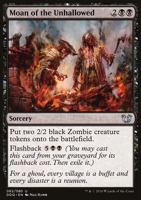Moan of the Unhallowed, Duel Decks: Blessed vs. Cursed #62, Magic: The Gathering card