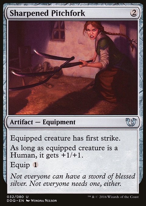 Sharpened Pitchfork, Duel Decks: Blessed vs. Cursed #32, Magic: The Gathering card