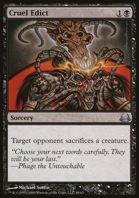 Cruel Edict, Duel Decks: Divine vs. Demonic #48, Magic: The Gathering card
