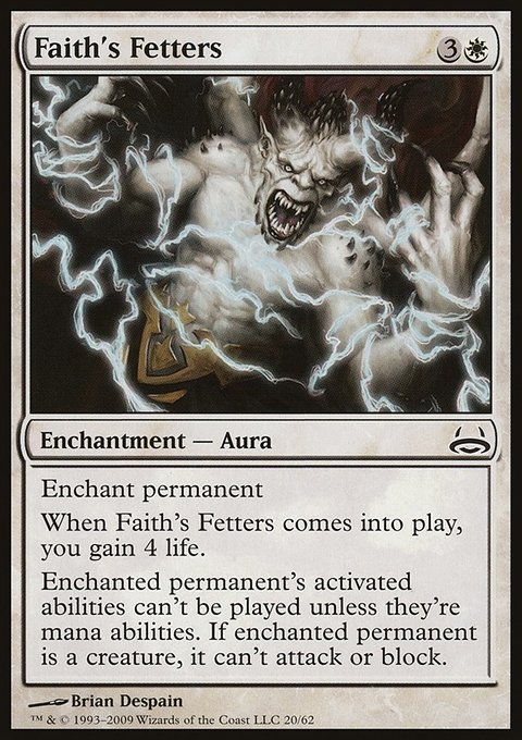 Faith's Fetters, Duel Decks: Divine vs. Demonic #20, Magic: The Gathering card