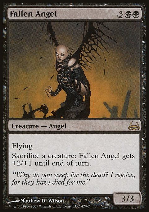 Fallen Angel, Duel Decks: Divine vs. Demonic #42, Magic: The Gathering card