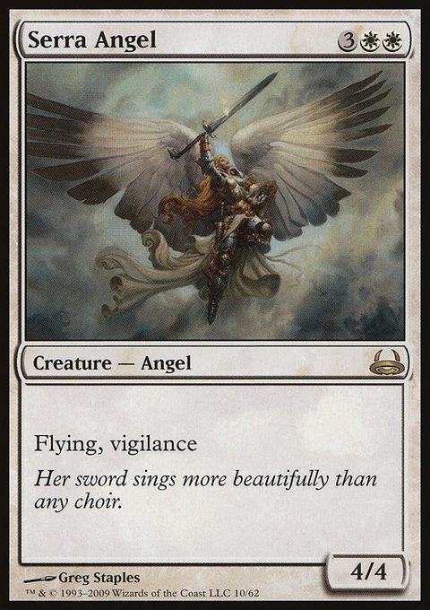 Serra Angel, Duel Decks: Divine vs. Demonic #10, Magic: The Gathering card