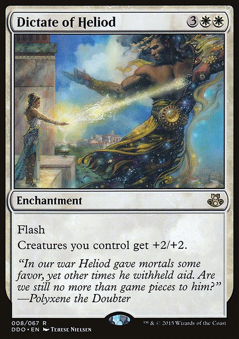 Dictate of Heliod, Duel Decks: Elspeth vs. Kiora #8, Magic: The Gathering card