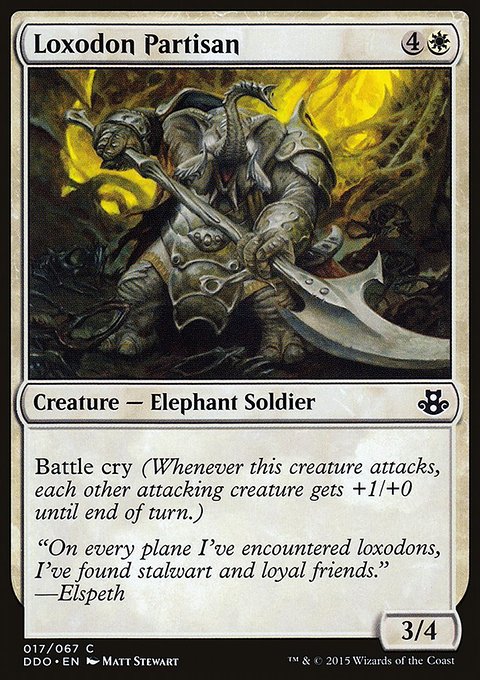 Loxodon Partisan, Duel Decks: Elspeth vs. Kiora #17, Magic: The Gathering card