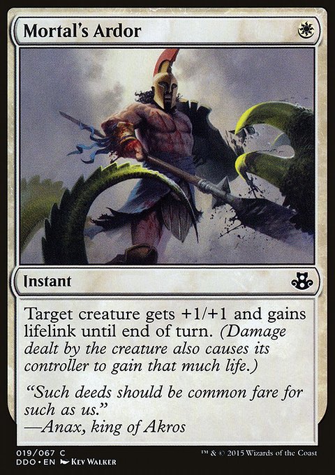 Mortal's Ardor, Duel Decks: Elspeth vs. Kiora #19, Magic: The Gathering card
