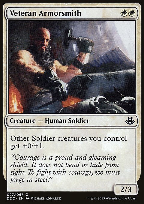 Veteran Armorsmith, Duel Decks: Elspeth vs. Kiora #27, Magic: The Gathering card
