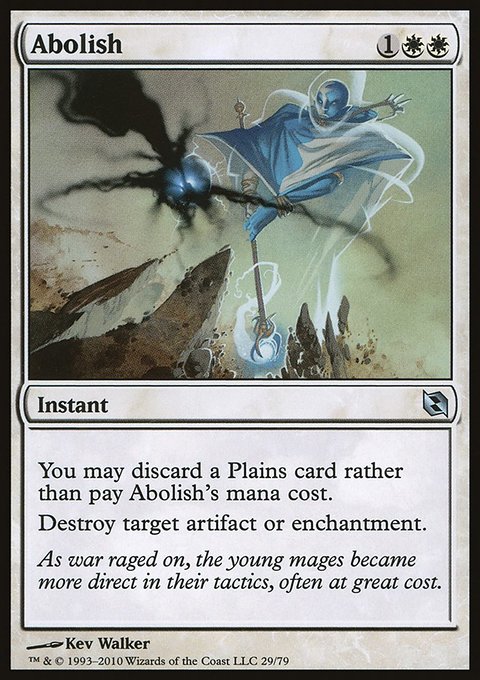 Abolish, Duel Decks: Elspeth vs. Tezzeret #29, Magic: The Gathering card