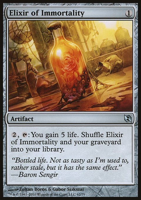 Elixir of Immortality, Duel Decks: Elspeth vs. Tezzeret #62, Magic: The Gathering card