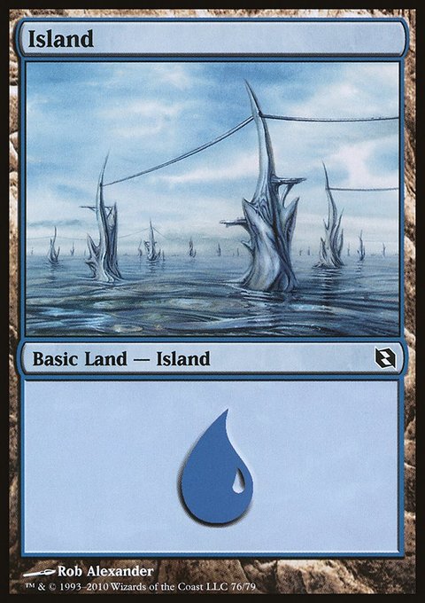 Island, Duel Decks: Elspeth vs. Tezzeret #76, Magic: The Gathering card