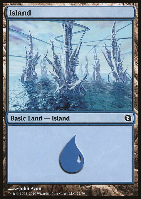 Island, Duel Decks: Elspeth vs. Tezzeret #77, Magic: The Gathering card
