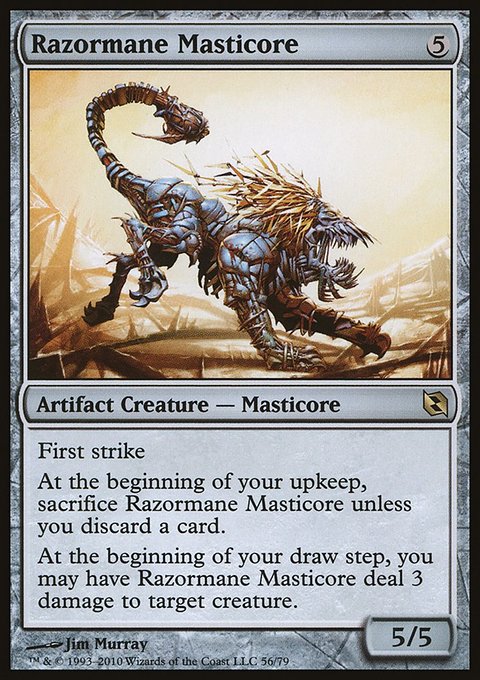 Razormane Masticore, Duel Decks: Elspeth vs. Tezzeret #56, Magic: The Gathering card