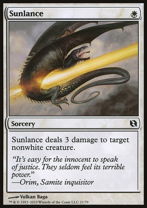 Sunlance, Duel Decks: Elspeth vs. Tezzeret #21, Magic: The Gathering card