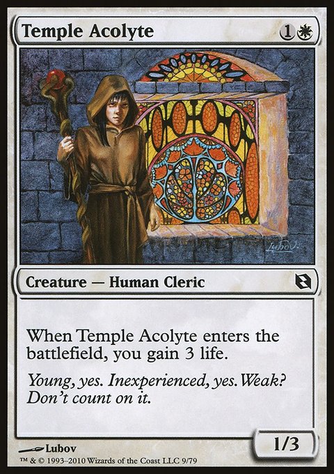 Temple Acolyte, Duel Decks: Elspeth vs. Tezzeret #9, Magic: The Gathering card