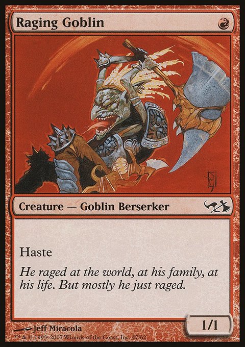 Raging Goblin, Duel Decks: Elves vs. Goblins #47, Magic: The Gathering card