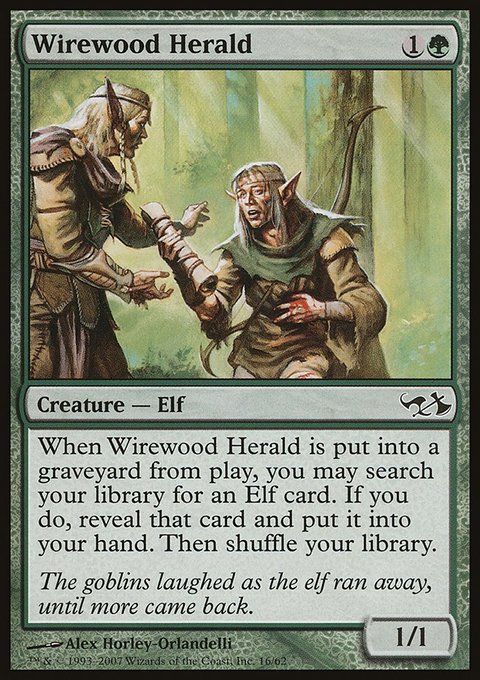 Wirewood Herald, Duel Decks: Elves vs. Goblins #16, Magic: The Gathering card