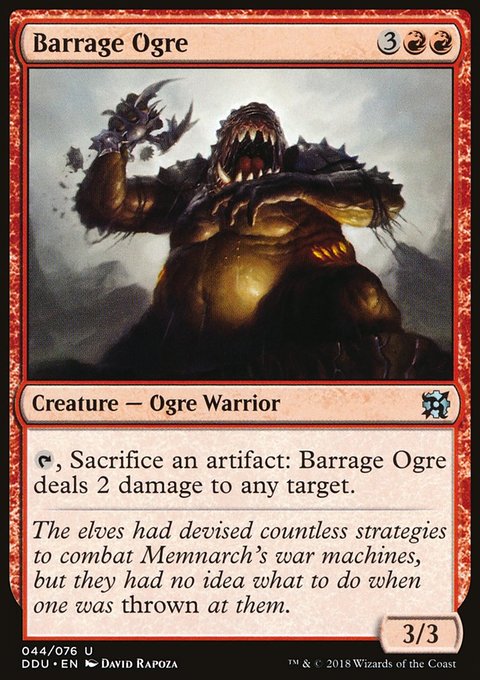 Barrage Ogre, Duel Decks: Elves vs. Inventors #44, Magic: The Gathering card