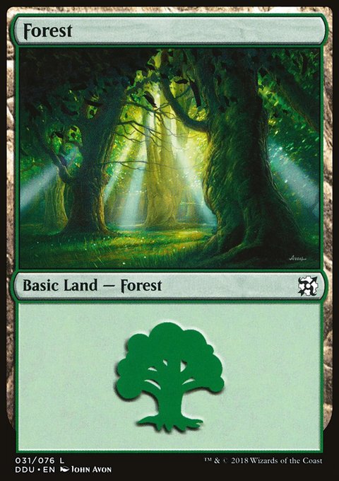 Forest, Duel Decks: Elves vs. Inventors #31, Magic: The Gathering card