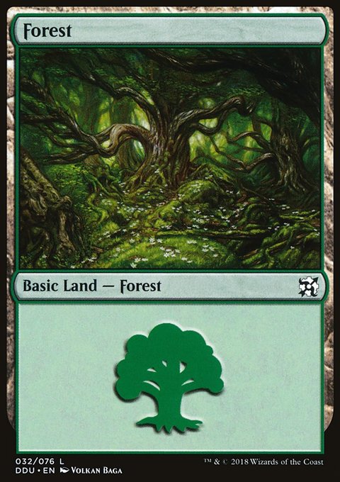 Forest, Duel Decks: Elves vs. Inventors #32, Magic: The Gathering card