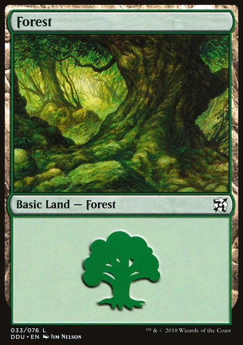 Forest, Duel Decks: Elves vs. Inventors #33, Magic: The Gathering card
