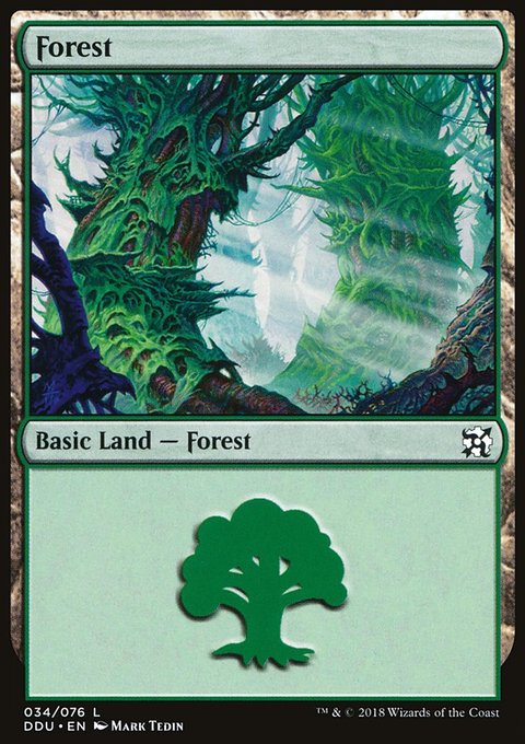 Forest, Duel Decks: Elves vs. Inventors #34, Magic: The Gathering card