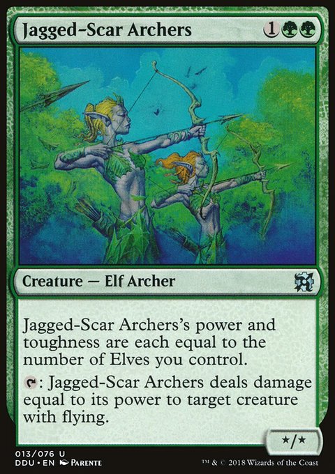 Jagged-Scar Archers, Duel Decks: Elves vs. Inventors #13, Magic: The Gathering card