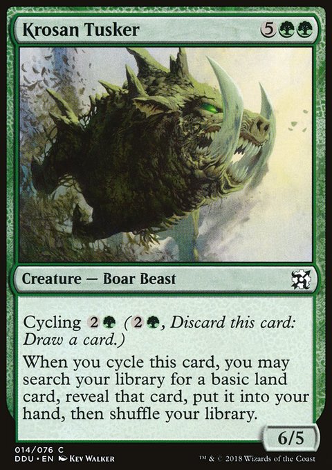 Krosan Tusker, Duel Decks: Elves vs. Inventors #14, Magic: The Gathering card