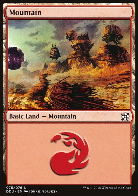 Mountain, Duel Decks: Elves vs. Inventors #75, Magic: The Gathering card