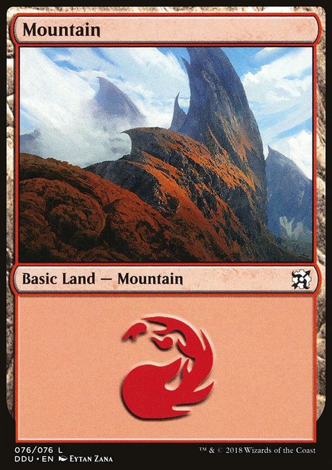 Mountain, Duel Decks: Elves vs. Inventors #76, Magic: The Gathering card