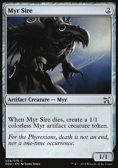 Myr Sire, Duel Decks: Elves vs. Inventors #58, Magic: The Gathering card