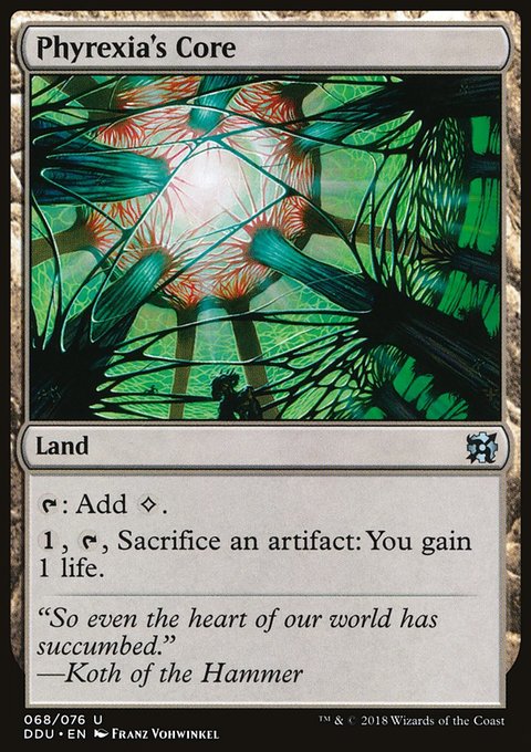 Phyrexia's Core, Duel Decks: Elves vs. Inventors #68, Magic: The Gathering card