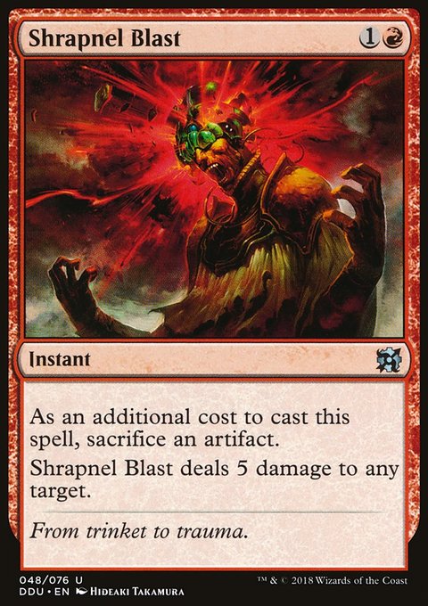 Shrapnel Blast, Duel Decks: Elves vs. Inventors #48, Magic: The Gathering card