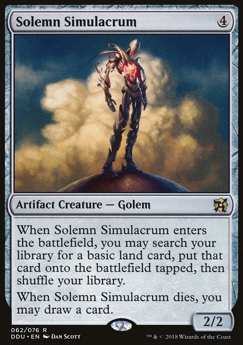 Solemn Simulacrum, Duel Decks: Elves vs. Inventors #62, Magic: The Gathering card