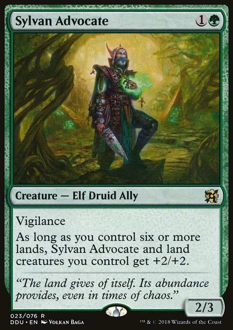 Sylvan Advocate, Duel Decks: Elves vs. Inventors #23, Magic: The Gathering card