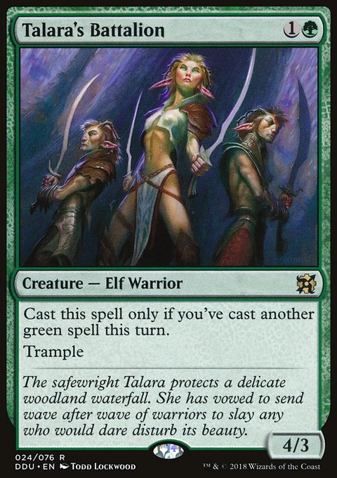 Talara's Battalion, Duel Decks: Elves vs. Inventors #24, Magic: The Gathering card
