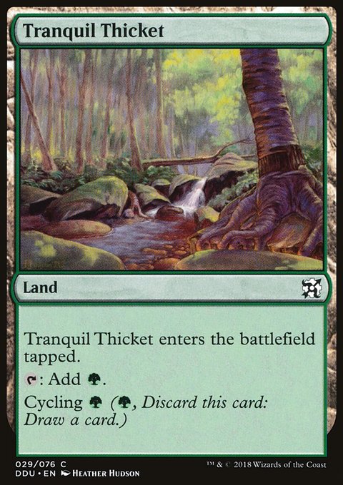 Tranquil Thicket, Duel Decks: Elves vs. Inventors #29, Magic: The Gathering card