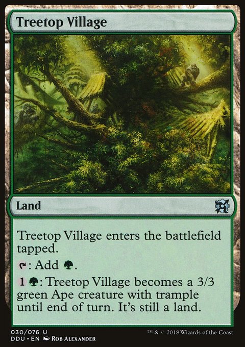 Treetop Village, Duel Decks: Elves vs. Inventors #30, Magic: The Gathering card