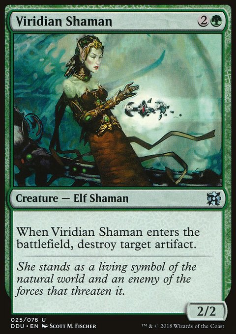 Viridian Shaman, Duel Decks: Elves vs. Inventors #25, Magic: The Gathering card