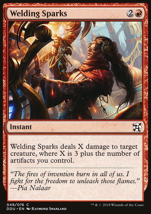 Welding Sparks, Duel Decks: Elves vs. Inventors #49, Magic: The Gathering card