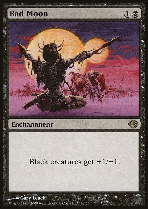 Bad Moon, Duel Decks: Garruk vs. Liliana #48, Magic: The Gathering card