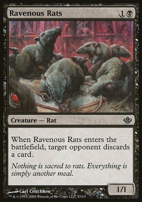 Ravenous Rats, Duel Decks: Garruk vs. Liliana #37, Magic: The Gathering card