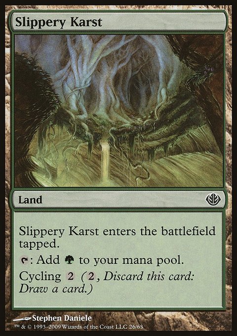 Slippery Karst, Duel Decks: Garruk vs. Liliana #26, Magic: The Gathering card