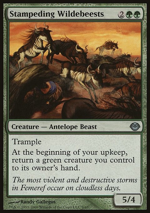 Stampeding Wildebeests, Duel Decks: Garruk vs. Liliana #9, Magic: The Gathering card
