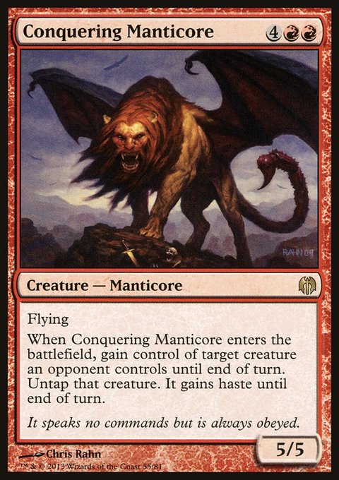 Conquering Manticore, Duel Decks: Heroes vs. Monsters #55, Magic: The Gathering card
