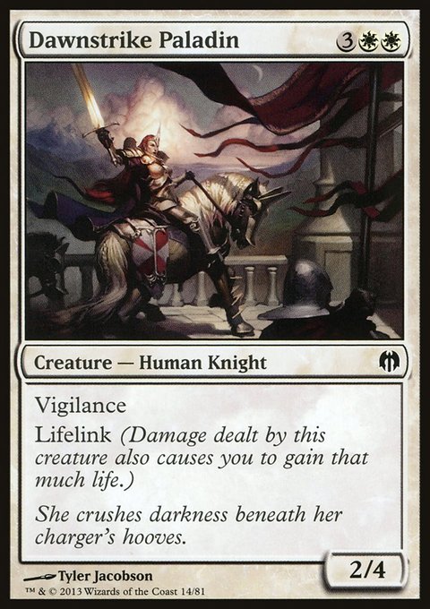 Dawnstrike Paladin, Duel Decks: Heroes vs. Monsters #14, Magic: The Gathering card