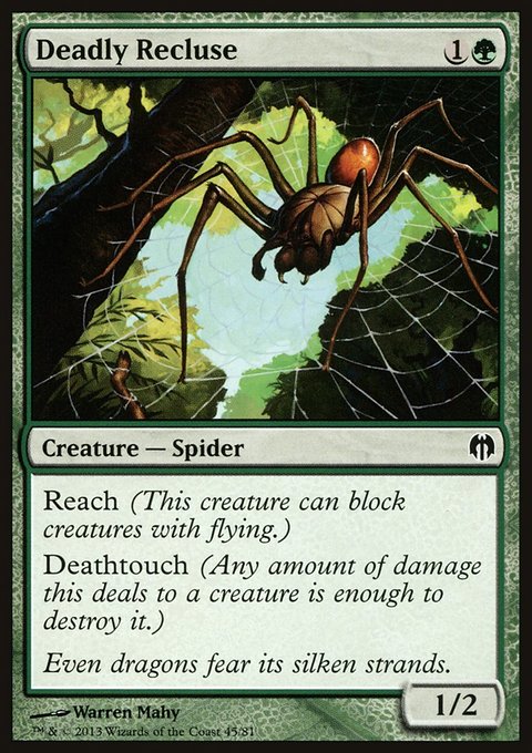 Deadly Recluse, Duel Decks: Heroes vs. Monsters #45, Magic: The Gathering card