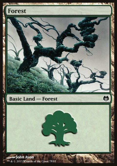 Forest, Duel Decks: Heroes vs. Monsters #78, Magic: The Gathering card