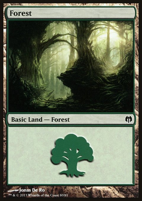 Forest, Duel Decks: Heroes vs. Monsters #80, Magic: The Gathering card