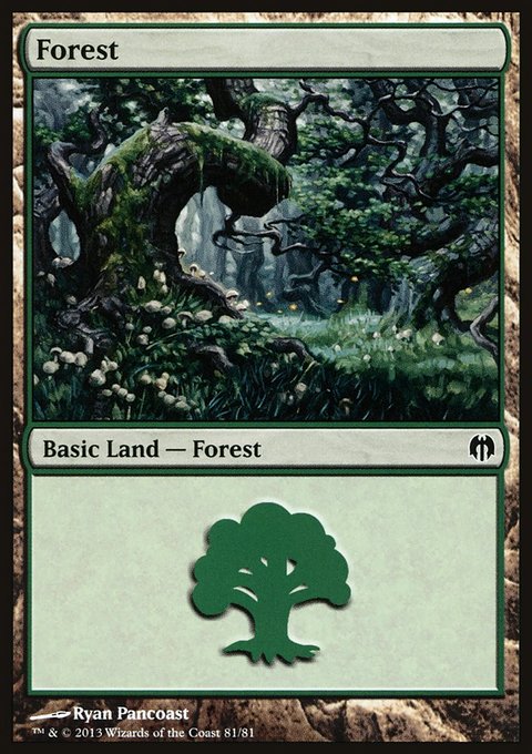 Forest, Duel Decks: Heroes vs. Monsters #81, Magic: The Gathering card